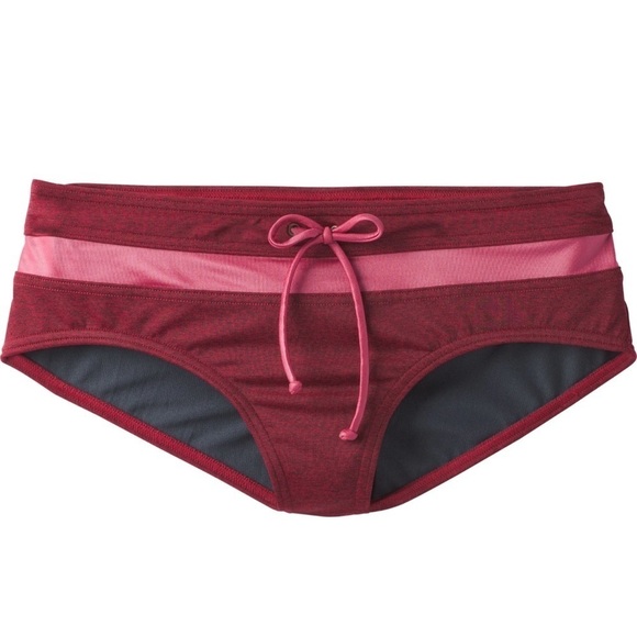 prAna Cadi Bikini Bottom size XS in color Crimson NWT - Picture 1 of 3